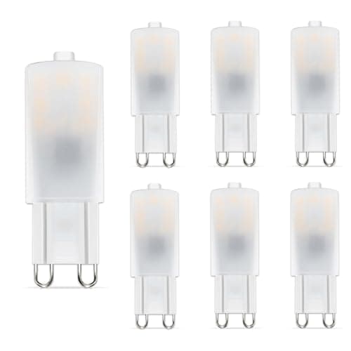 Image of Noobibaba G9 LED Bulbs 2.5W, G9 2.5W LED Bulbs Warm White 2700K, 220-240V Capsule Lamp Non-Dimmable for Bedroom Bathroom Lights 6-Count