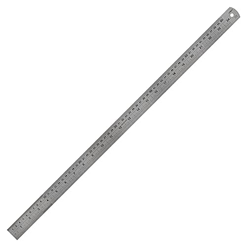 Image of Linex Ruler 60cm – Stainless Steel with Metric & Imperial Markings, Conversion Table, Hanging Hole