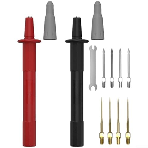 Image of Multimeter Test Leads with 4mm Banana Connectors and User Replaceable 1mm 2mm Probe Tips Meeting CAT III 1000V and CAT IV 600V Requirements (30063C)