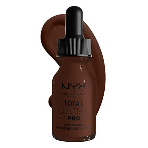 Image of NYX Professional Makeup Total Control Pro Drop Foundation, Precise Dosage, Customised and Buildable Coverage, Vegan Formula, True-to-Skin Finish, 13 ml, Shade: Deep Ebony