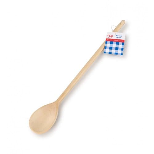 Image of Tala Waxed Wooden Spoon, 40.5 cm, Extra-Long Beechwood Cooking Spoon, Durable, Heat-Resistant & Safe for Non-Stick Cookware, Beige