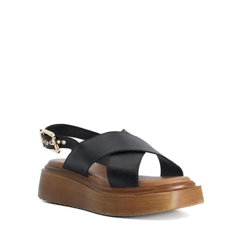 Image of Dune London Ladies LOVESS Wooden Sole Flatform Sandals Size UK 8 Flat Sandals