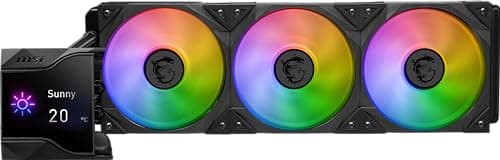Image of MSI MPG CoreLiquid D360 ARGB CPU Liquid Cooler - 2.4" IPS LCD Screen - 360mm Radiator - Triple 120mm ARGB PWM Fans - LGA 1700/1851 / AM5/AM4 Compatible
