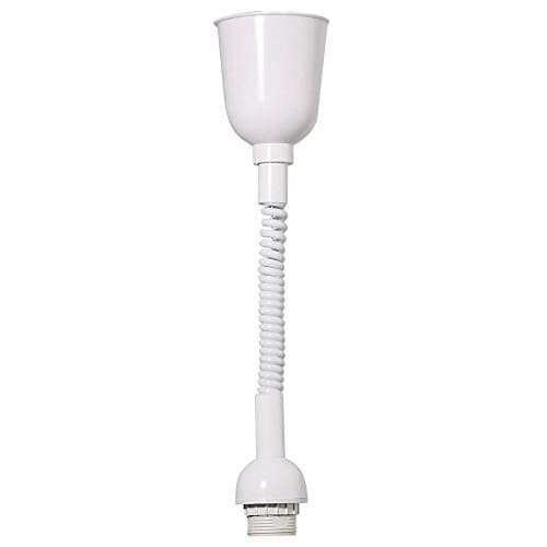 Image of White Rise & Fall Pendant Lighting Mechanism Unit | ES E27 Lampholder | Extends to 1.5 Metres | Complete with Matching Metal Hand Pull | Supports 1.5Kg to 8Kg