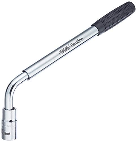 Image of Draper Redline® 1/2" 17 x 19mm Square Drive Wheel Nut Wrench | 365 to 550mm Extendable Handle | Carbon Steel Socket Reversible | 67641