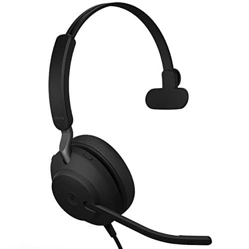 Image of Jabra Evolve2 40 MS Wired Headphones, USB-A, Mono, Black – Telework Headset for Calls and Music, Enhanced All-Day Comfort, Passive Noise Cancelling Headphones, MS-Optimized with USB-A Connection