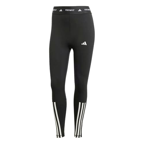 Image of adidas Women's TECHFIT 3 Stripes 7/8 Leggings, BLACK, S