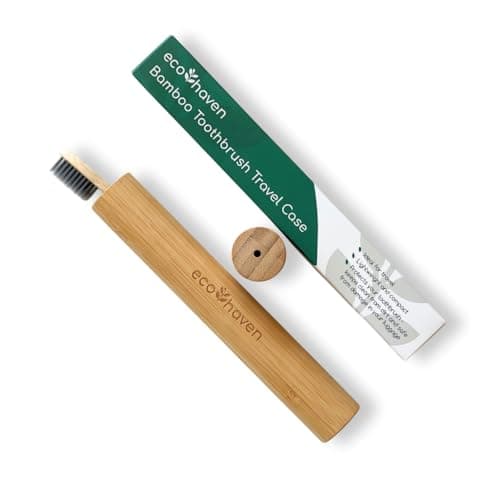 Image of Ecohaven | Bamboo Travel Toothbrush Case | Sustainable | Lightweight and Natural Toothbrush Holder | Eco-Friendly | Plastic Free | for Adult & Child | Vegan | Biodegradable