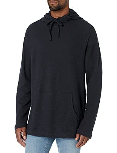 Image of Amazon Essentials Men's Long-Sleeve Slub Thermal Pullover Hoodie (Previously Goodthreads), Black, 3XL Tall