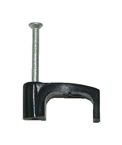 Image of Unifix V44187 6mm Flat Twin and Earth Cable Clip - Black (Box of 100)