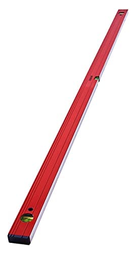 Image of Amtech - Ribbed Spirit Level, Heavy-Duty Aluminium with 3 Vials and Milled Faces, for Walls, Decking and Framing, 180 cm / 72 in