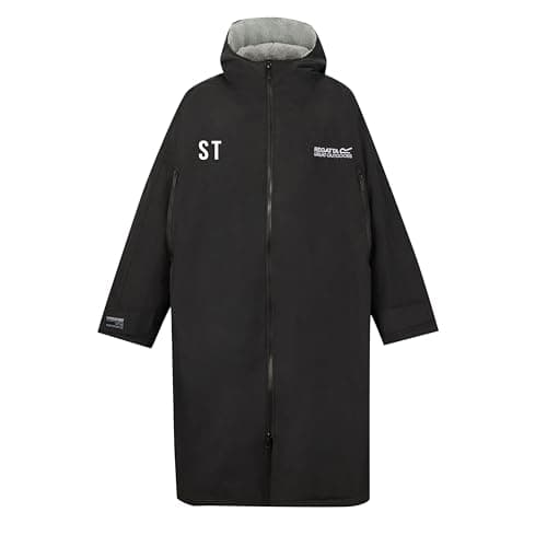 Image of JJLC Regatta Adults Oversized Waterproof Changing Robe Personalised with Name (Black, L-XL)