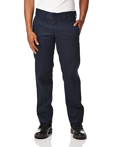 Image of Dickies Men's Flex Work Pant Slim Straight Fit, Dark Navy V1, 34W x 30L