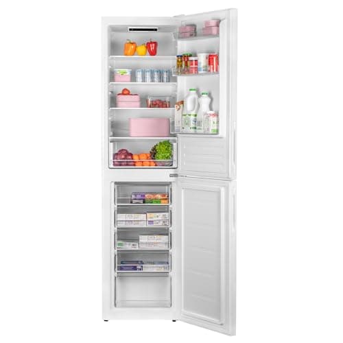 Image of SIA SFF20050WE White Fridge Freezer, Large 302L Capacity, 60/40 Split, Low Frost, E Rated, Digital Temperature Control, LED Lighting, Reversible Door, 2 Years Parts & Labour Guarantee