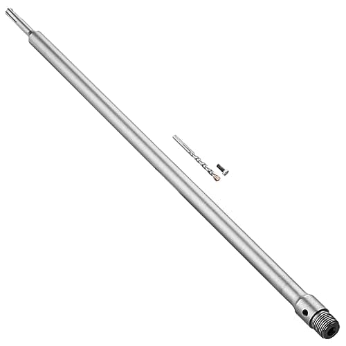 Image of EffektWerk - SDS Plus Extension Shaft for Hollow Drill Bit - Large Connecting Rod 600mm Long W/ M22 x 2.0mm Thread, Center Drill & Screw for Reinforced Concrete, Brick & Stone Masonry