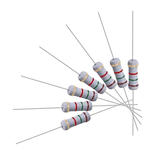 Image of sourcing map 50Pcs 1.5K Ohm Resistor, 1W 5% Tolerance Metal Oxide Film Resistors, Axial Lead, Flame Proof for DIY Electronic Projects and Experiments