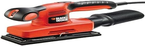 Image of BLACK+DECKER 240 W Orbital Sander Power Tool 1/3 Sheet with Kitbox, KA320EKA-GB