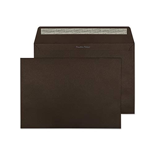 Image of Blake Creative Colour C4 229 x 324 mm 120 gsm Peel & Seal Wallet Envelopes (63426) Bitter Chocolate - Pack of 10