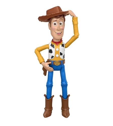 Image of Mattel Disney and Pixar Toy Story 5 Large Scale Woody Figure, 12 Inch Movie Howdy Partner Toy with Hat Tip Move, 14 Posable Joints, JKV38