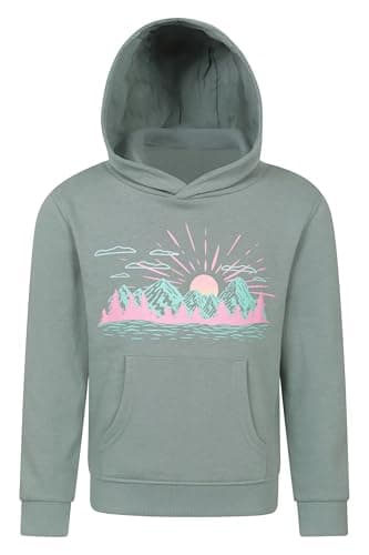 Image of Mountain Warehouse Mountain Sunset Kids Hoodie Light Khaki Kids Size 9-10 Years