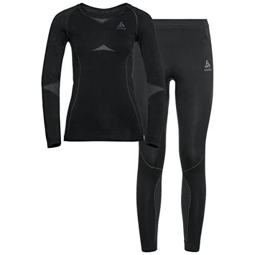 Image of Odlo Fundamentals Performance Warm Women's Functional Underwear Set, black - odlo graphite grey, XS