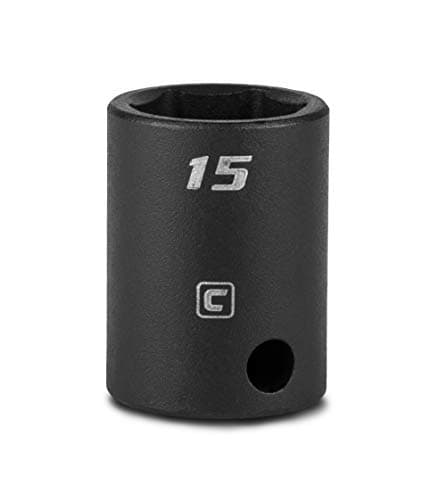 Image of Capri Tools 15 mm Shallow Impact Socket, 3/8-Inch Drive, 6-Point, Metric