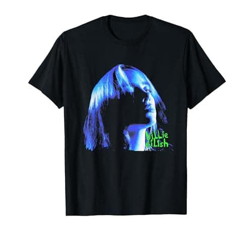 Image of Official Billie Eilish Portrait T-Shirt, Men, Black, X-Large