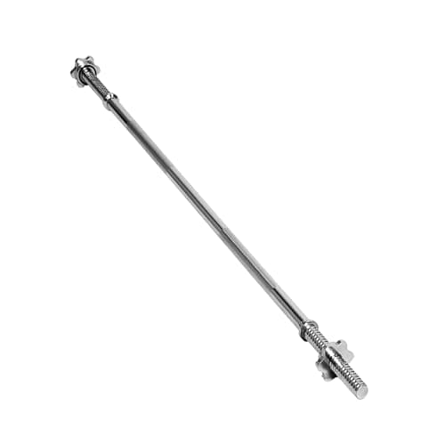 Image of JLL Barbell Bar, Chrome Weight Lifting Bar with Spin-Lock Collars Included, Strong Steel Material, 1-Inch Barbell - 6 ft