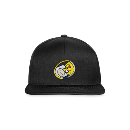 Image of Spreadshirt Adventure Time Finn and Jake Embroidery Design Snapback Cap, One Size, Black/Black