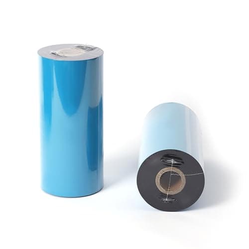 Image of 4 Rolls 6.5'' x 1476' Premium Resin Enhanced Wax Ribbon, 165mm x 450m Black Thermal Transfer Ribbon, Barcode Thermal Label Printer Ribbon, CSO-Ink Outside, 1'' Core for Zebra, TSC, GoDex, Citizen..