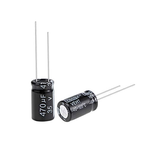 Image of sourcing map 470uF 35V Capacitor, Aluminum Electrolytic Capacitors 105C High Temp 25pcs