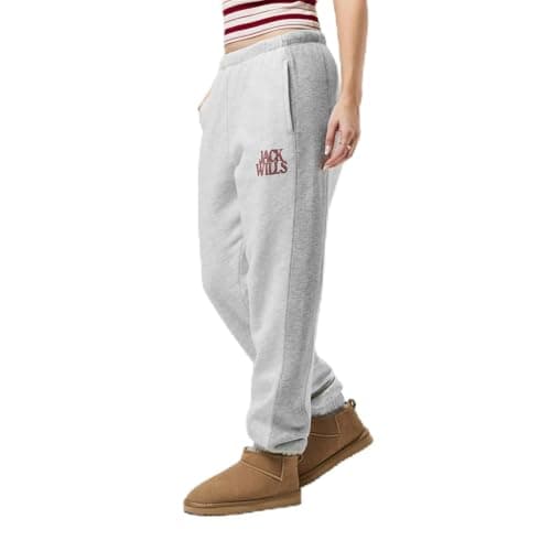Image of Jack Wills Womens Contrast Logo Joggers Light Heather 8