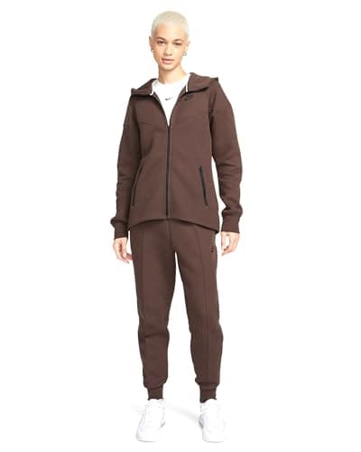 Image of Nike Sportswear Tech Fleece Women's Mid-Rise Joggers Size - Medium Baroque Brown/Black, Baroque Brown/Black, M