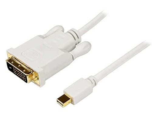 Image of StarTech.com MDP2DVIMM10W 10 ft Mini DisplayPort to DVI Adapter Cable, Mini DP to DVI Video Converter, MDP to DVI Cable for Mac/PC 1920 x 1200 - White