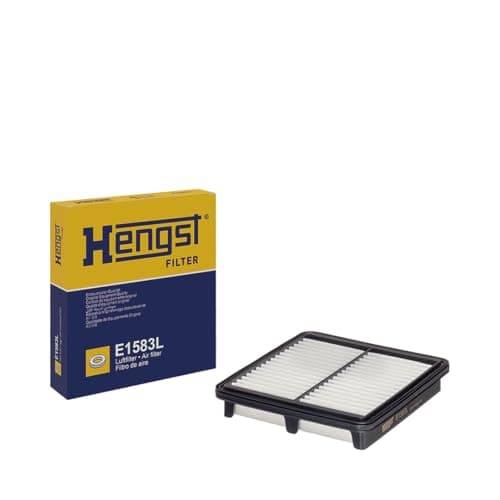 Image of HENGST Air Filter Type E1583L - Air Filter Insert for Cars - Air Filter Car, Car Spare Parts, Car Air Filter, Air Filtration Automotive, Diesel Engine, Petrol Engine