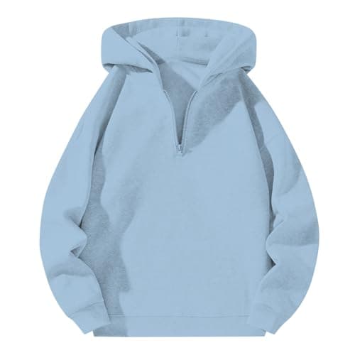 Image of Generisch Pullover Unisex Winter Plain Sweatshirt Long Sleeve Hoodie Sweatshirt Tops Basketball Pullover Men, lightblue, 3XL