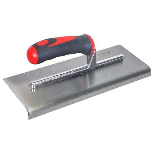 Image of Faithfull Soft-Grip Concrete Edging Trowel, Carbon Steel Blade for Shaping Concrete & Render – 11 Inch