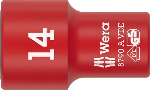 Image of Wera 8790 A VDE Zyklop Socket, 1/4" Drive, 14 mm - 05005940001