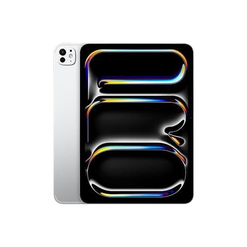 Image of Apple iPad Pro 11-inch (M4): Ultra Retina XDR display, 1TB, Landscape 12MP Front Camera/12MP Back Camera, Wi-Fi 6E + 5G Cellular with eSIM, All-Day Battery Life, Standard glass - Silver