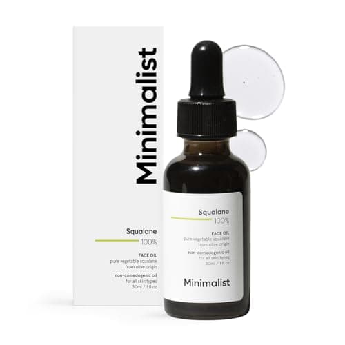Image of Minimalist Squalane 100% (Plant Derived) Face Oil for Moisturization | Improves Skin Hydration & Reduces Fine Lines | Restores Suppleness, Firmness & Elasticity of Skin | 1 Fl Oz / 30 ml