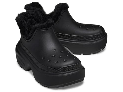 Image of Crocs, Unisex Adult, Stomp Lined Shorty Boot, Black/Black, 4 UK Men/ 5 UK Women