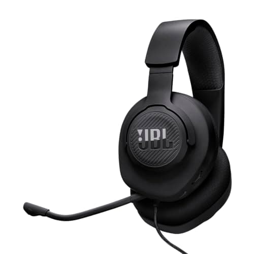 Image of JBL Quantum 100M2 Wired Over-Ear Gaming Headset with JBL QuantumSOUND Signature and 3.5 mm Headphone Jack, Multi-Platform Compatibility, Detachable Mic, Mute Option, Black