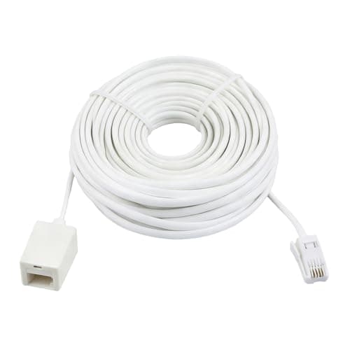 Image of Rivvra 10M BT Telephone Extension Cable, UK Telephone Line Cord, RJ11 6P4C Male to Female Cable, Telephone Extension for Home Office, Fax, Modem, Landline, Durable & Easy Installation