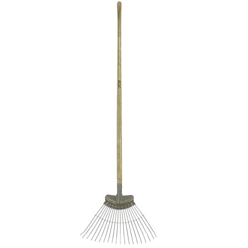 Image of JCB 20 Teeth Heritage Lawn Rake 520mm x 150mm carbon steel blade and Ash Handle