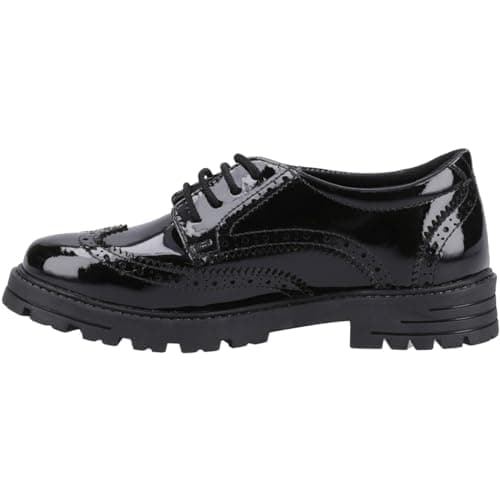 Image of Hush Puppies Female Maxine Patent Junior Shoe, Black, 1