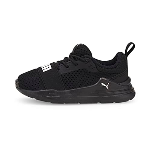 Image of Puma Unisex Kids Puma Wired Run Ac Inf Sneakers, Puma Black-Puma White, 4.5 UK