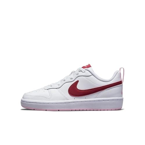 Image of Nike Court Borough Low 2 Basketball Shoe, Bianco Bordeaux, 2 UK