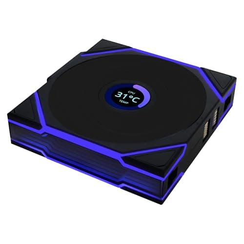 Image of Lian Li UNI FAN TL Wireless LCD PC Fan 120mm RGB – Reverse Blade Gaming PC Fan White | PWM Fan - 26 ARGB LEDs - Up to 1,900 RPM - Daisy Chain - High Airflow - Low Vibration - Silent - Infinity Mirror