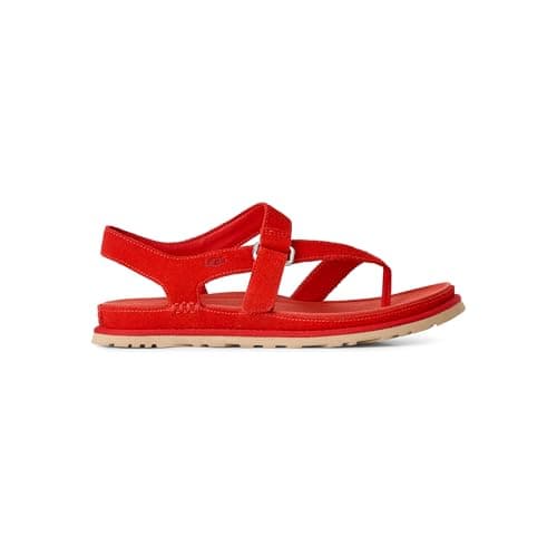 Image of UGG womens Goldengaze Toe Post, Red Pepper, 7.5