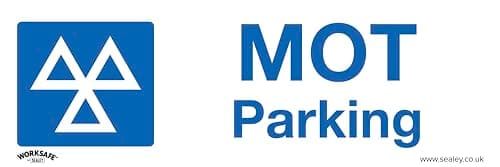 Image of Sealey SS49V1 MOT Parking - Warning Safety Sign - Self-Adhesive Vinyl